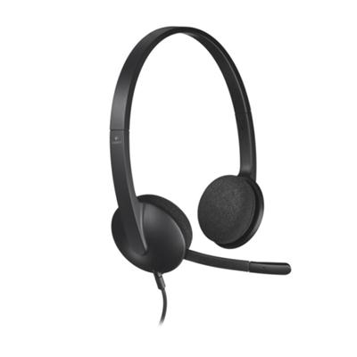 罗技（Logitech）H340 USB耳机麦克风 黑色